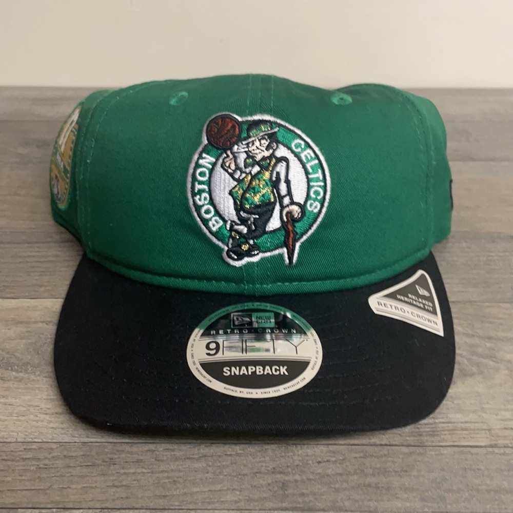 New Era Boston Celtics 17X World Champions Snapback (9FIFTY) Green/Black Retro - Picture 2 of 8